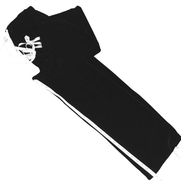 VTG Angel Pie Women Pants Set Langelook Black Velvet Ribbons Oversized OSFM - Picture 8 of 14